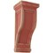 Ekena Millwork 7 1/2"W x 8"D x 17"H Traditional Recessed Wood Vintage Decor Corbel, Salvage Red CORWD07X08X17TRRD - alternate 1